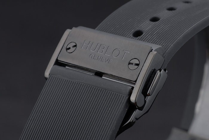 Hublot Big Bang Black Gummi Strap White Checkered Dial 80201